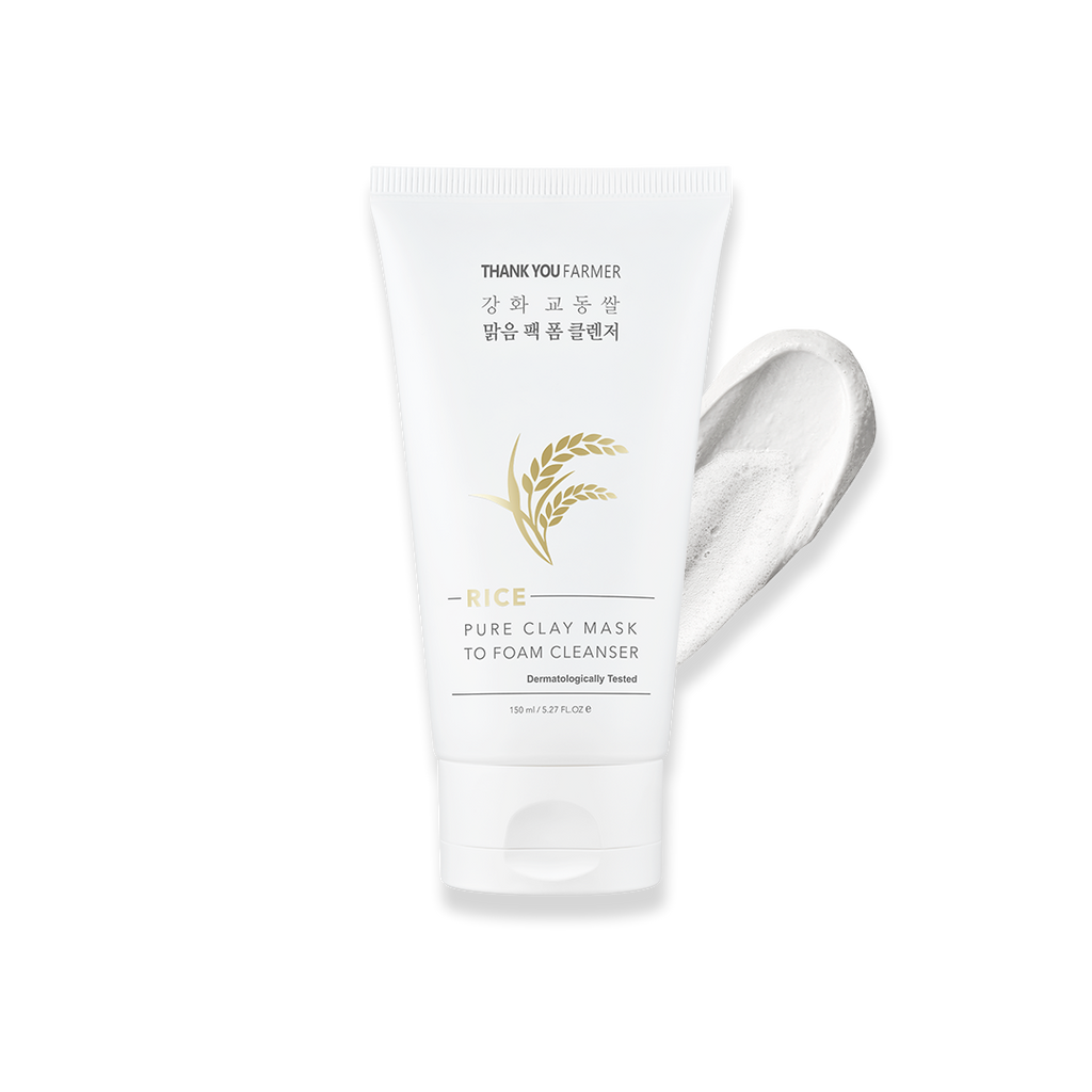 Thank You Farmer Rice Pure Clay Mask to Foam Cleanser - 150ml