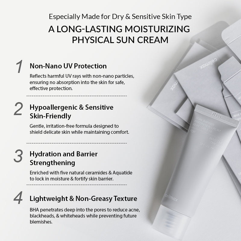 Celimax Dual Barrier Watery Sun Cream SPF 50+ PA++++ - 40ml