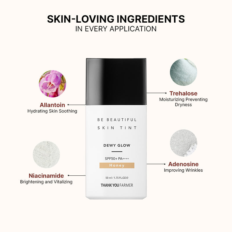 Thank You Farmer Be Beautiful Skin Tint Honey SPF50+ PA++++ - 50ml