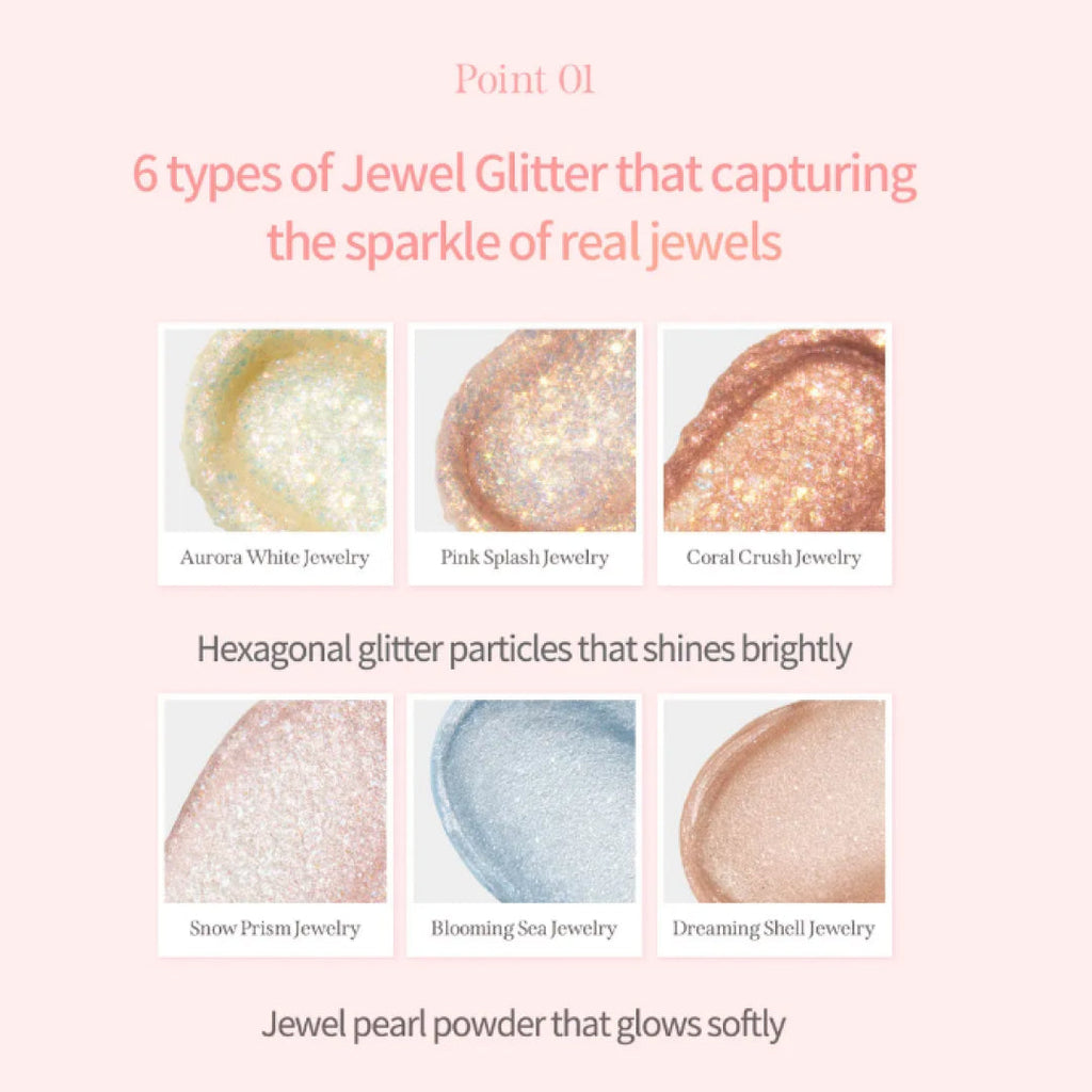 milktouch Fairy Jewel Eye Glitter #5 Dreaming Shell Jewelry - 7g