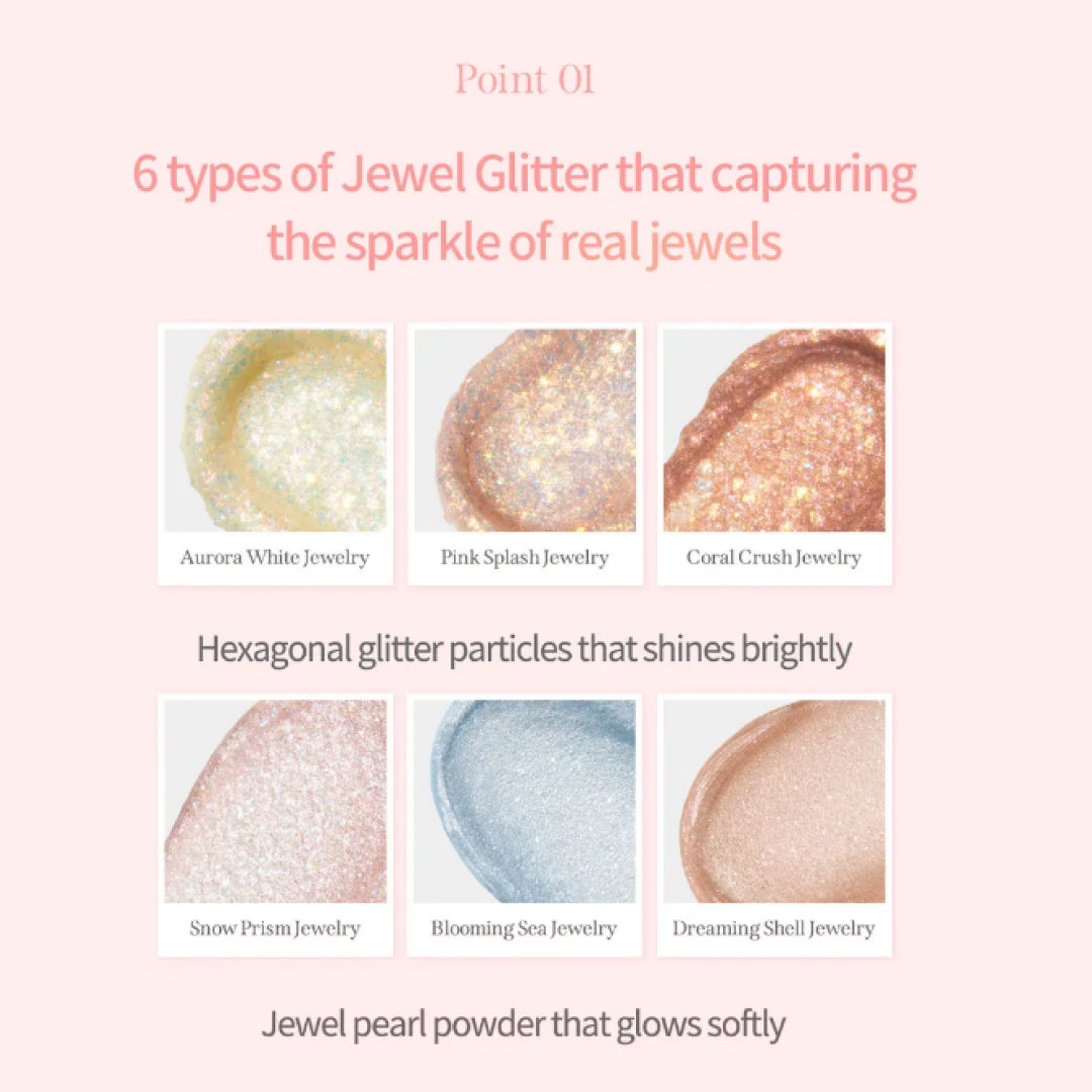 milktouch Fairy Jewel Eye Glitter #5 Dreaming Shell Jewelry - 7g