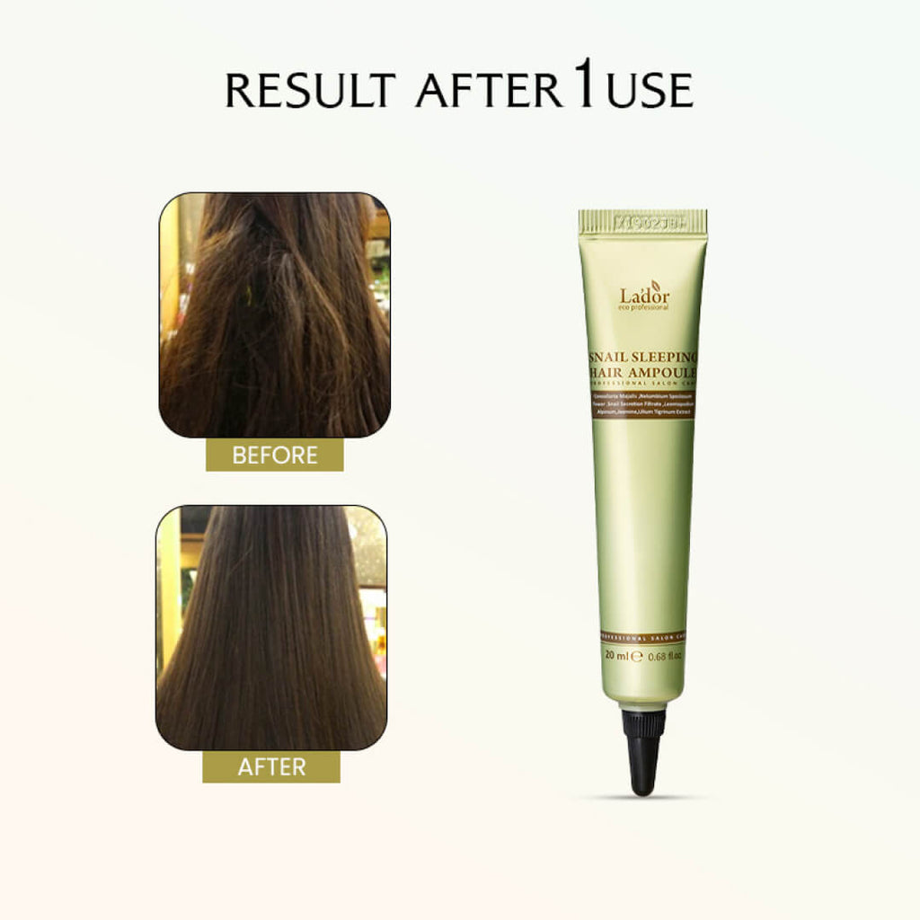Lador Snail Sleeping Hair Ampoule (Leave-in treatment) - Pack of 5