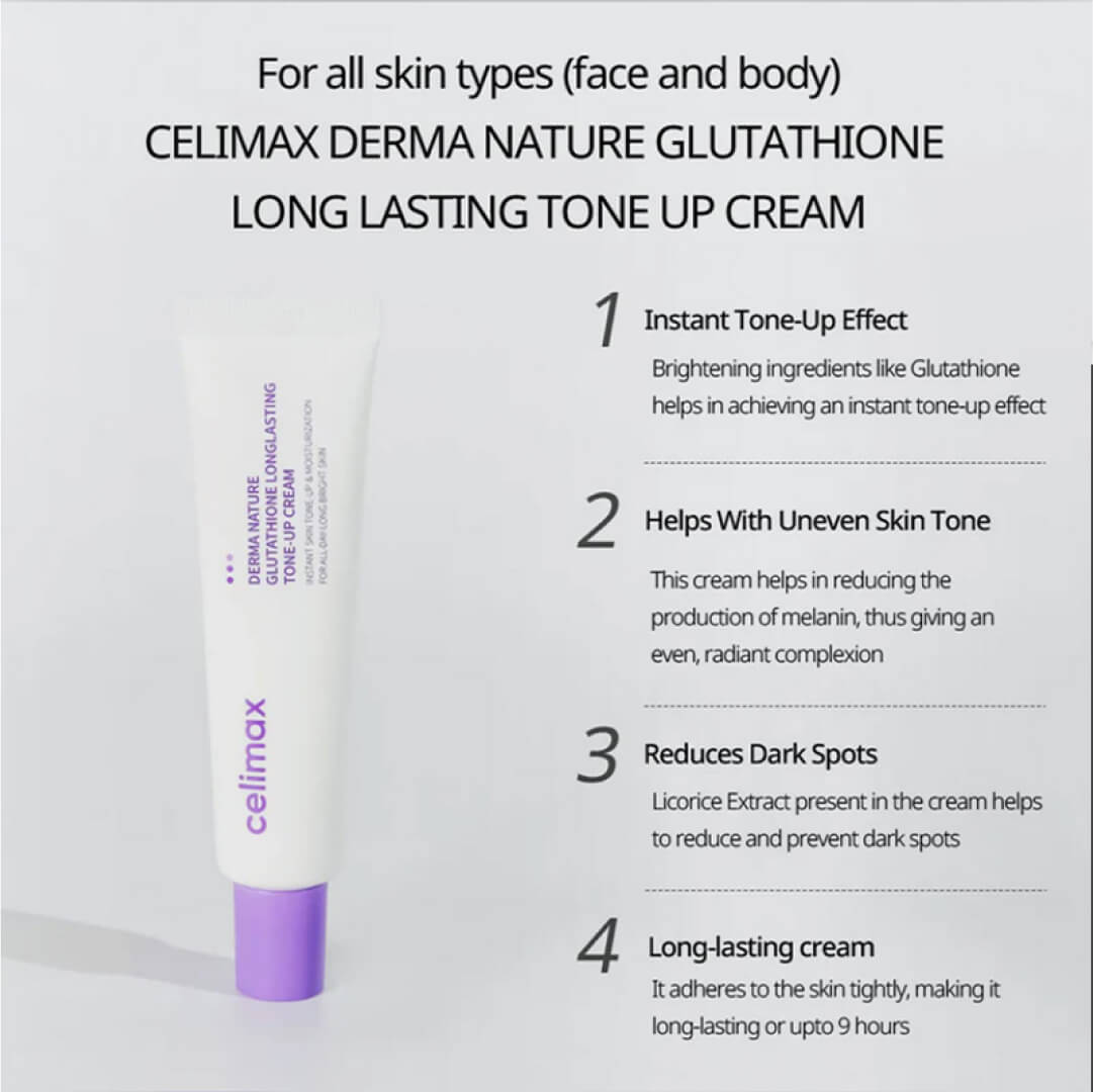 Celimax Derma Nature Glutathione Long Lasting Tone Up Cream - 35ml